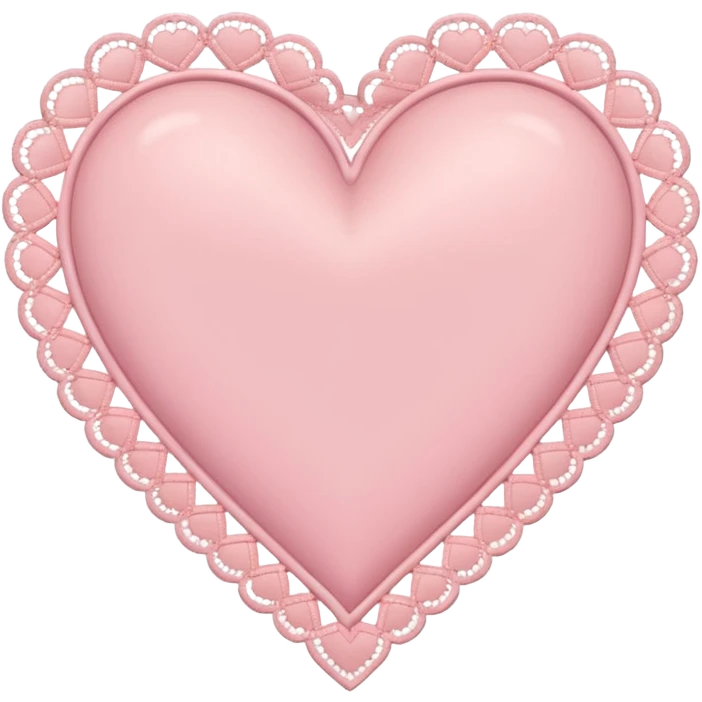 pastel heart with a lace border emoji