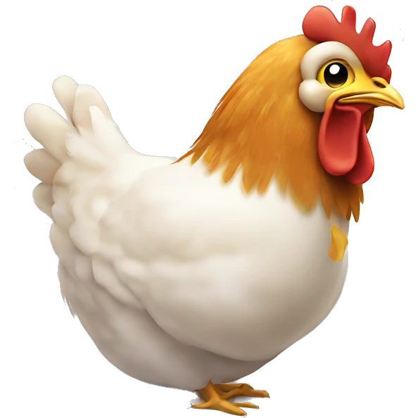 Chicken laying an egg  emoji