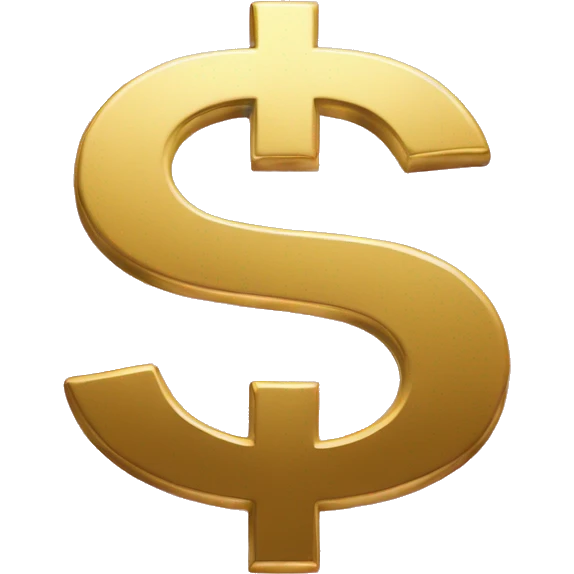 pink and gold dollar sign emoji