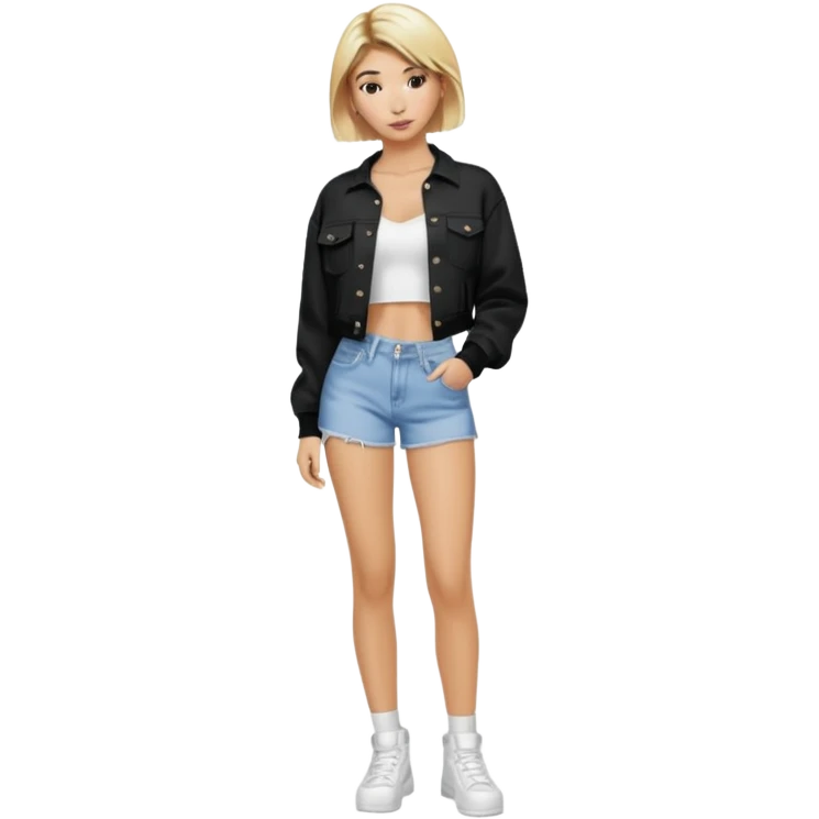 Hailey bieber cheveux court blond voir tout le corps  emoji