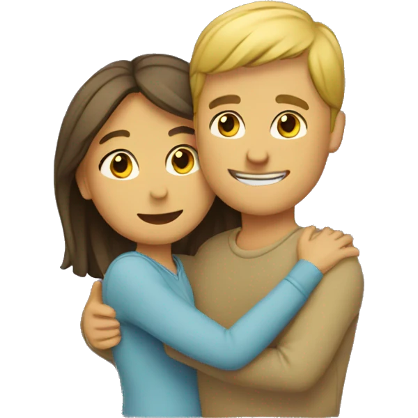 Couple hugging emoji