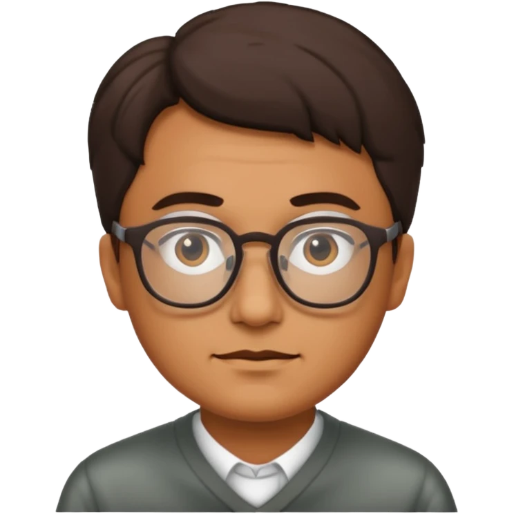 philosopher, wearing glasses emoji