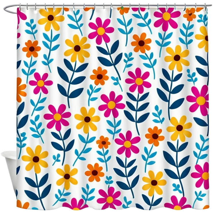 flower shower curtain emoji