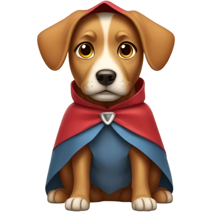 Dog wearing a cape emoji