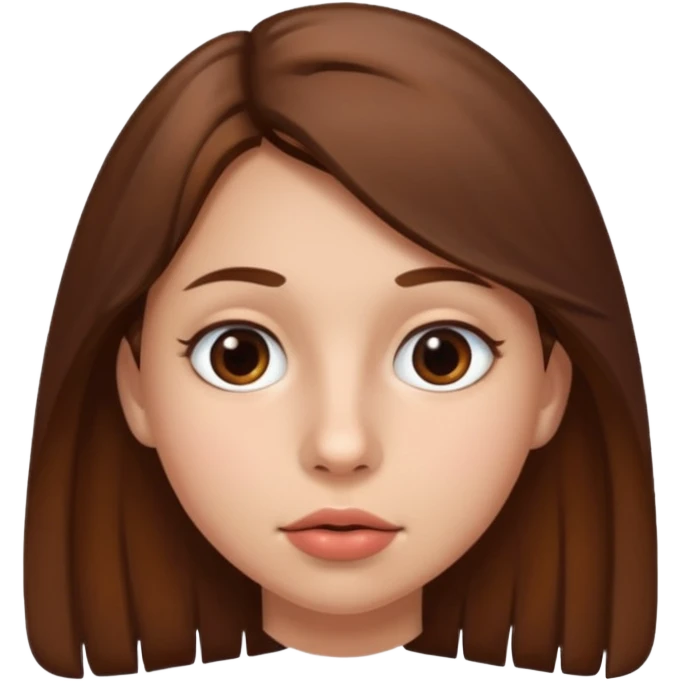 Adolescente mujer, piel clara, lunar arriba de la boca emoji