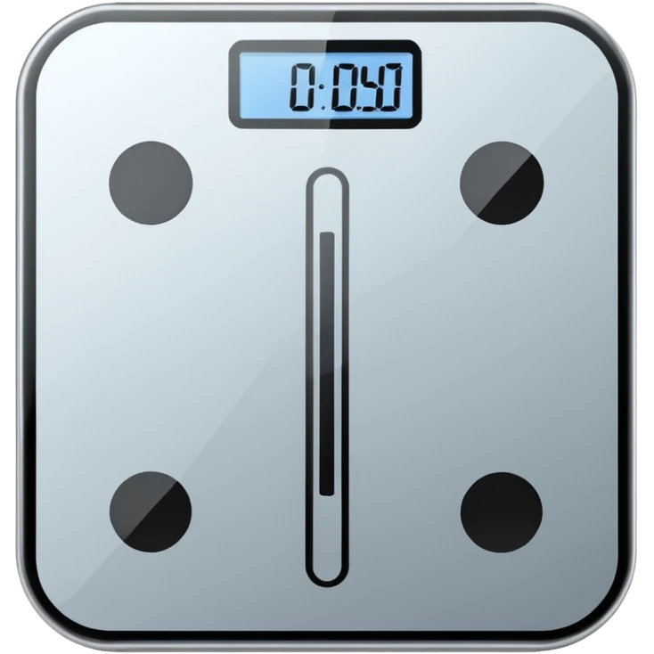 Digital weight scale with 0:00 on it emoji
