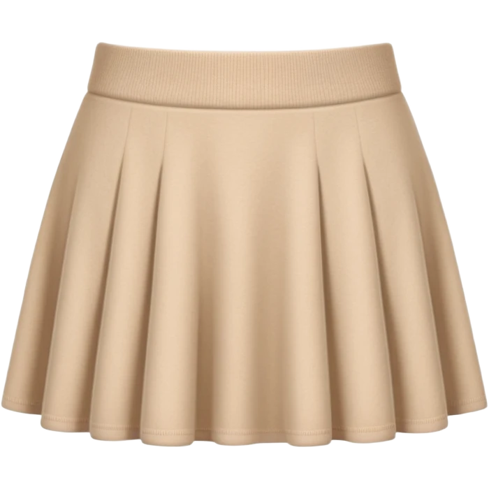 super realistic isolated beige cashmere mini skirt emoji