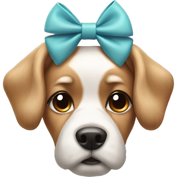 Dog with bow in hair emoji
