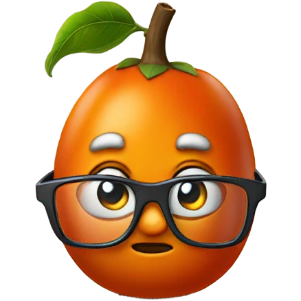persimmon that studies physic emoji
