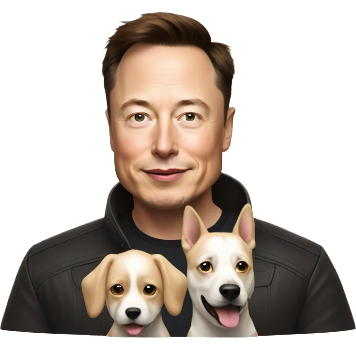 Elon musk with a dog emoji