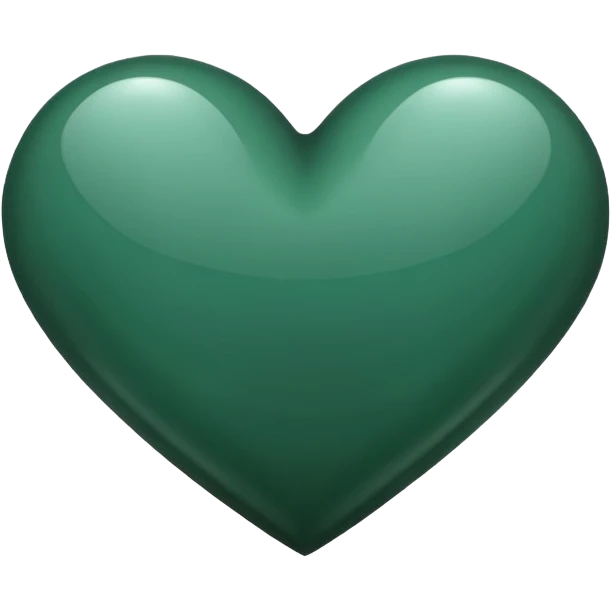 Dark green heart emoji