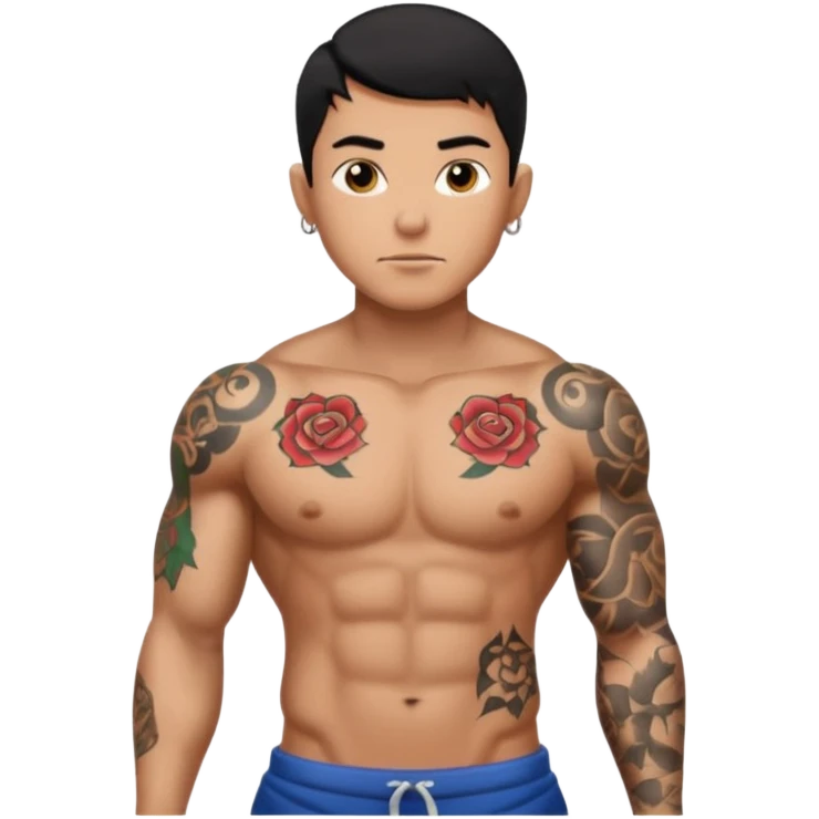 man have more tattoos on his completebody  emoji