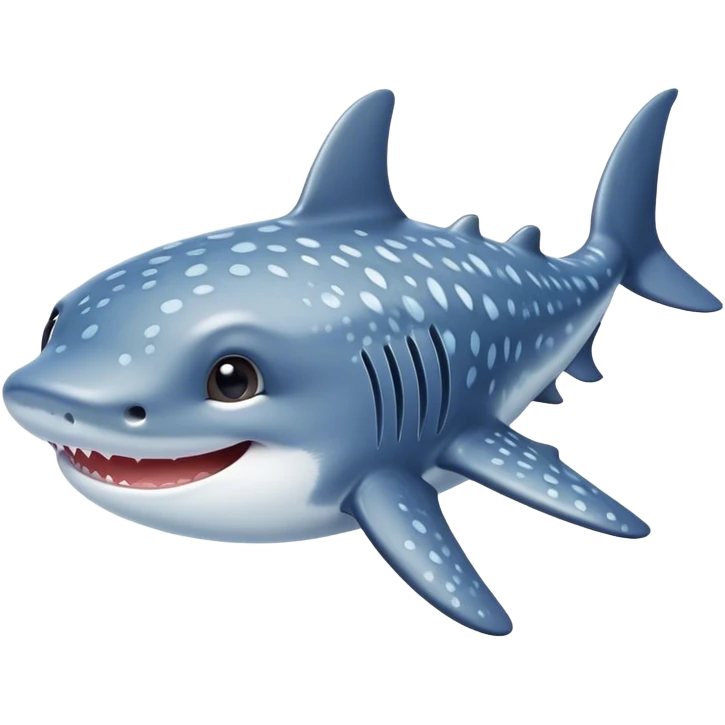 cutie Smiling whale shark baby emoji