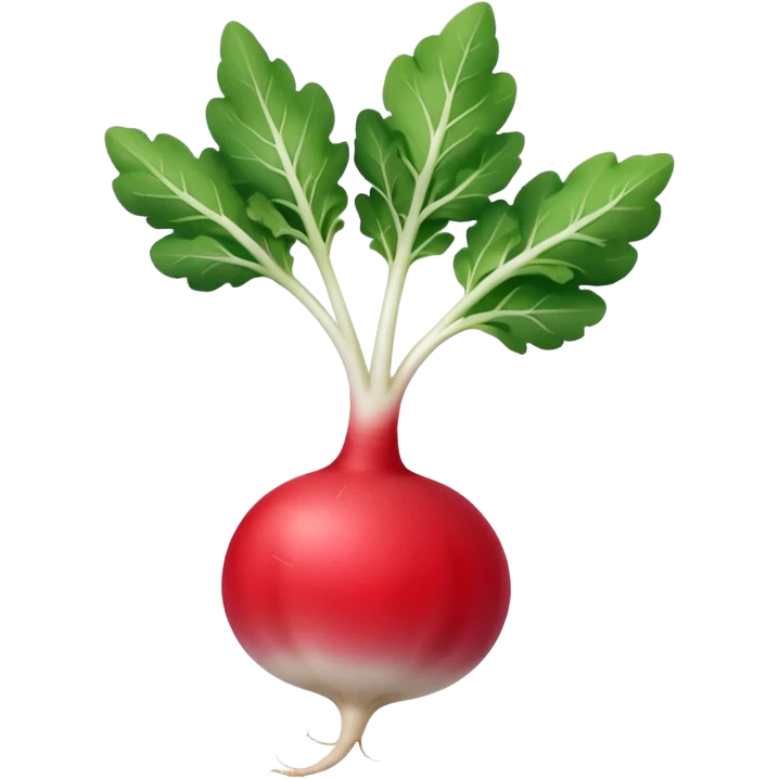 smaller radish UK plant with a bit of white on the bottom of the radish emoji