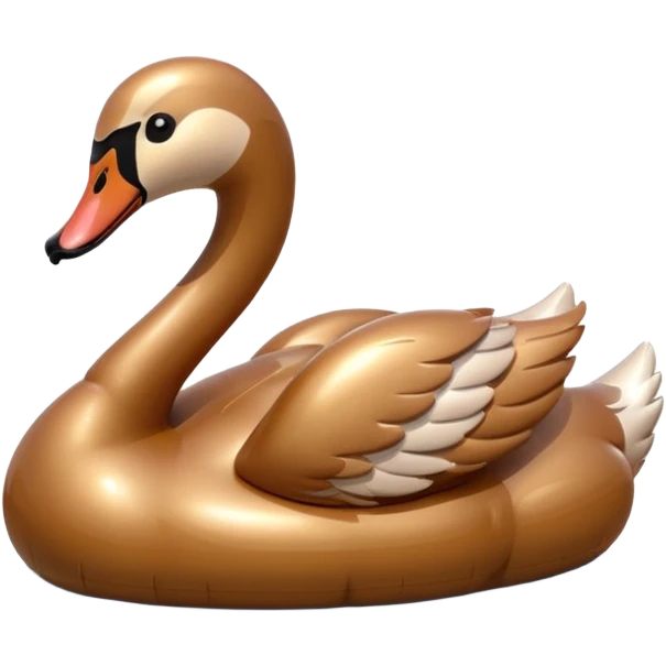 Brown swan inflatable  emoji