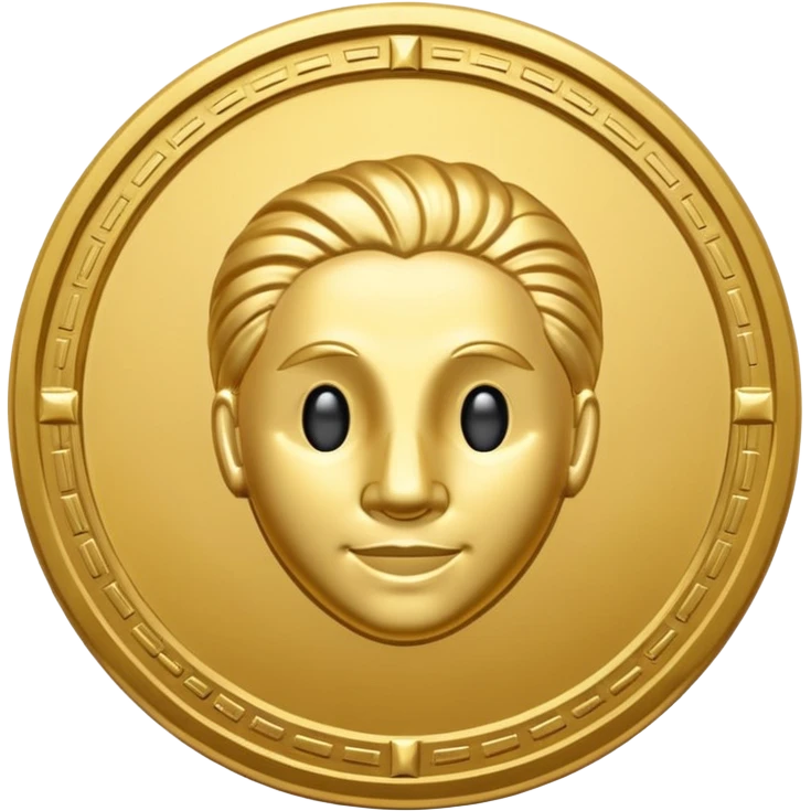hey help me generate a flat golden token that has only ther head of my companies mascot in the center can you do that for me? emoji