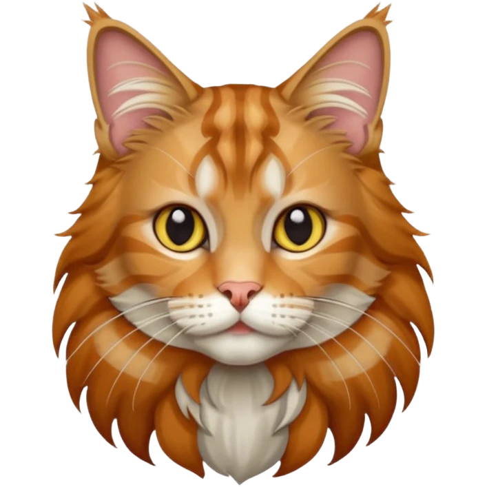 maine coon roux et gris rayé emoji
