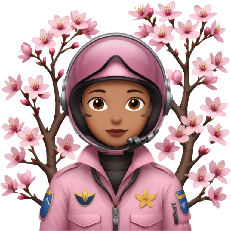pilot with cherry blossom emoji