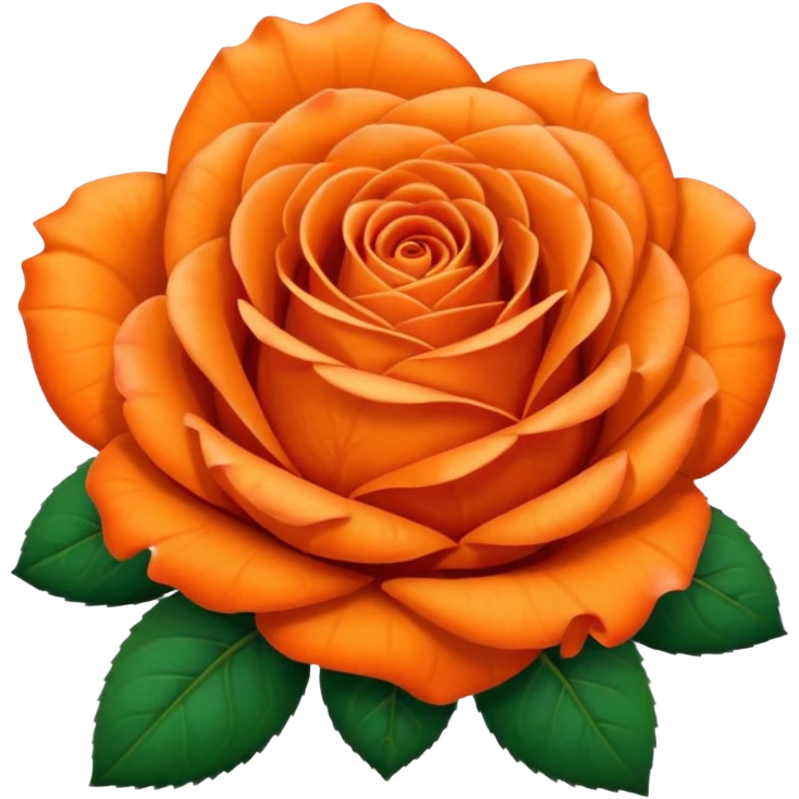 Orange rose emoji