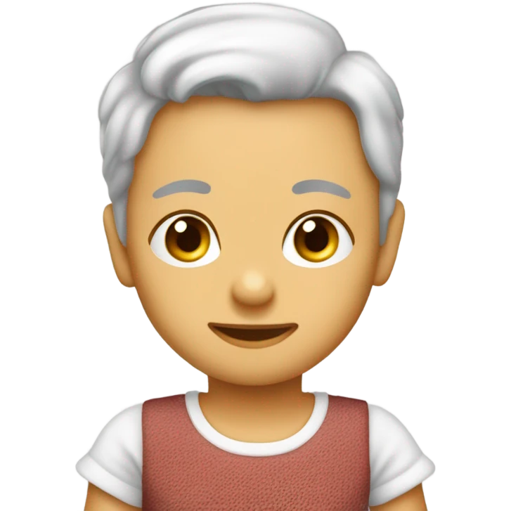 Emziğinin askısı kırmızı olan kız bebek emoji