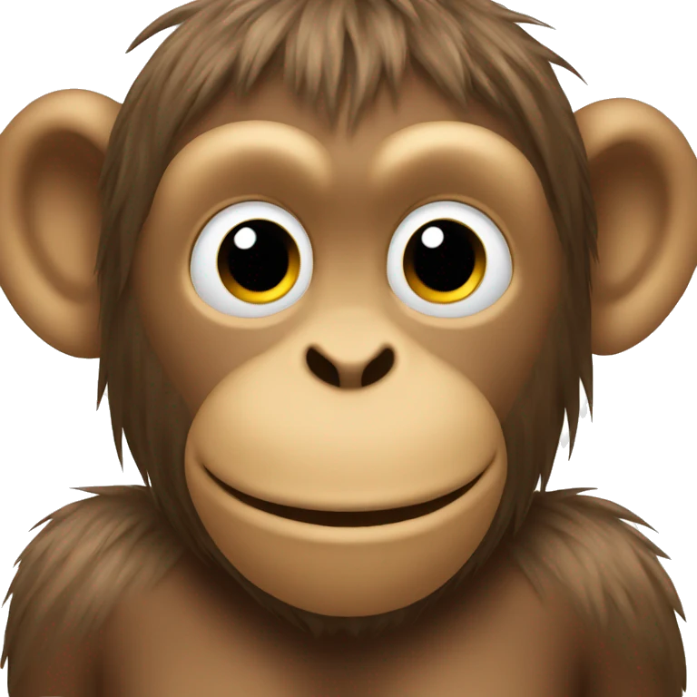 Monkey with hair emoji