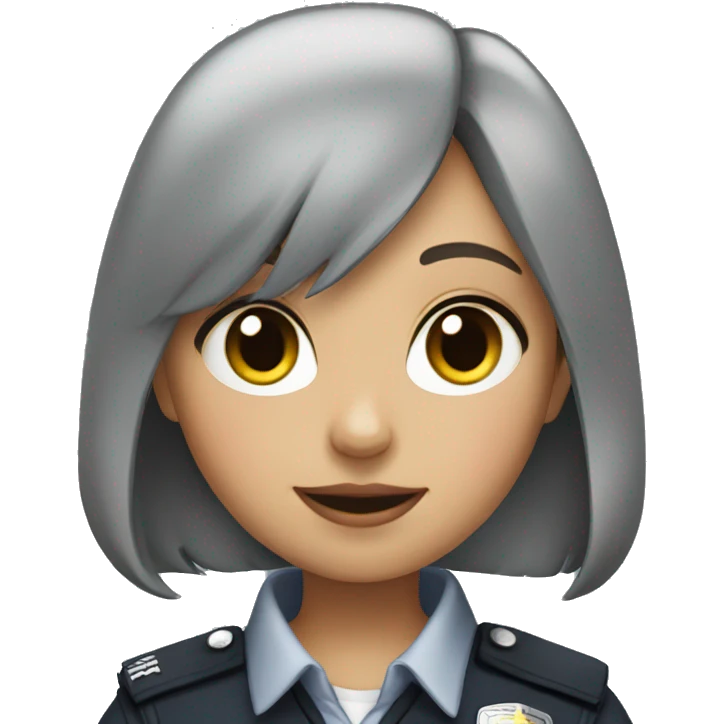 rabbit girl grey police emoji