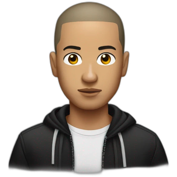 eminem black buzz cut emoji