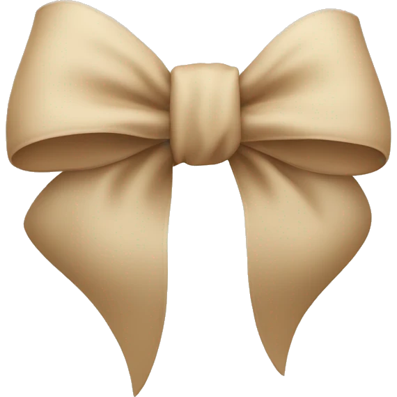 Beige bow emoji