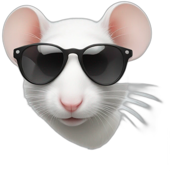 white rat in sunglasses emoji
