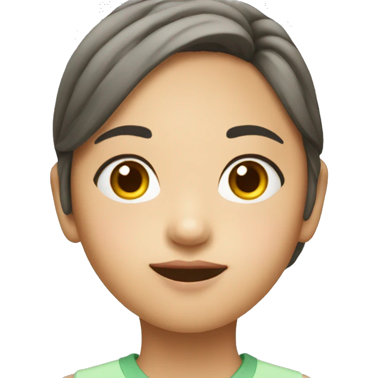 asian young daughter face emoji
