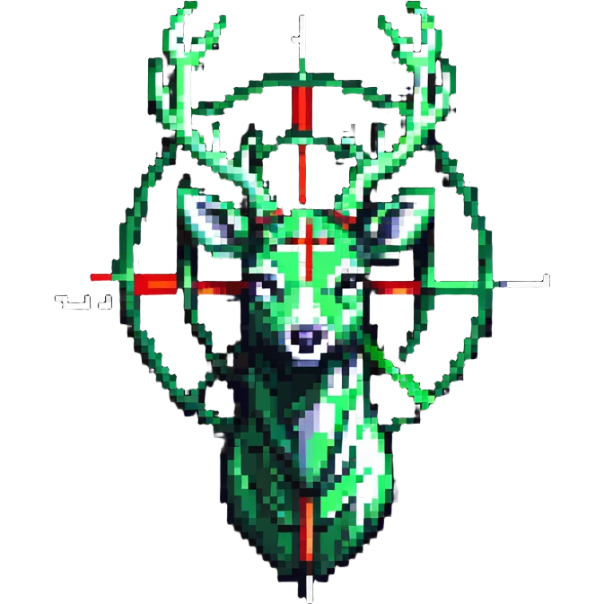 hunting zone icon with deer silhouette and crosshairs emoji