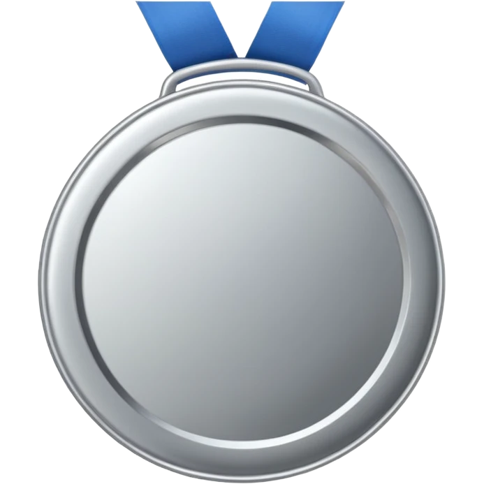 silver medal with no engraved on it emoji
