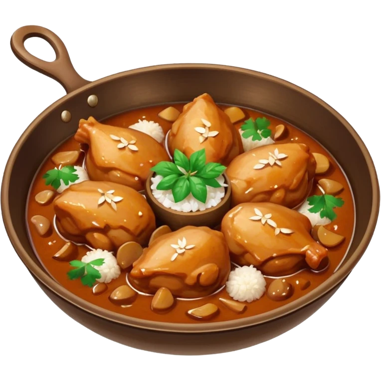 chicken pork coconut adobo emoji