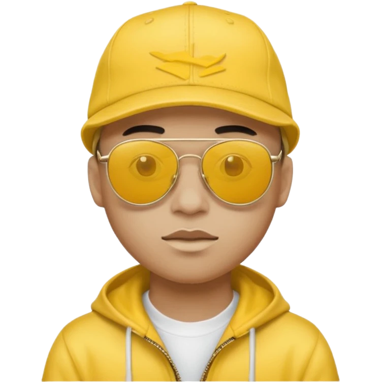 yellow rapper cap emoji