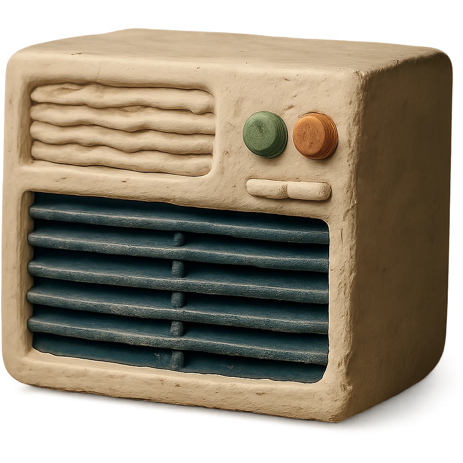 window air conditioning unit with buttons and vents in claymation style with matte finish and soft lighting emoji