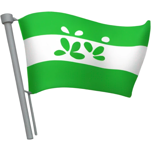Generate a green flag, flying right. emoji