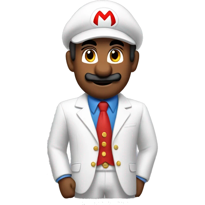 Mario wearing a white suit  emoji