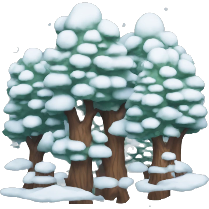 woods with snow  emoji