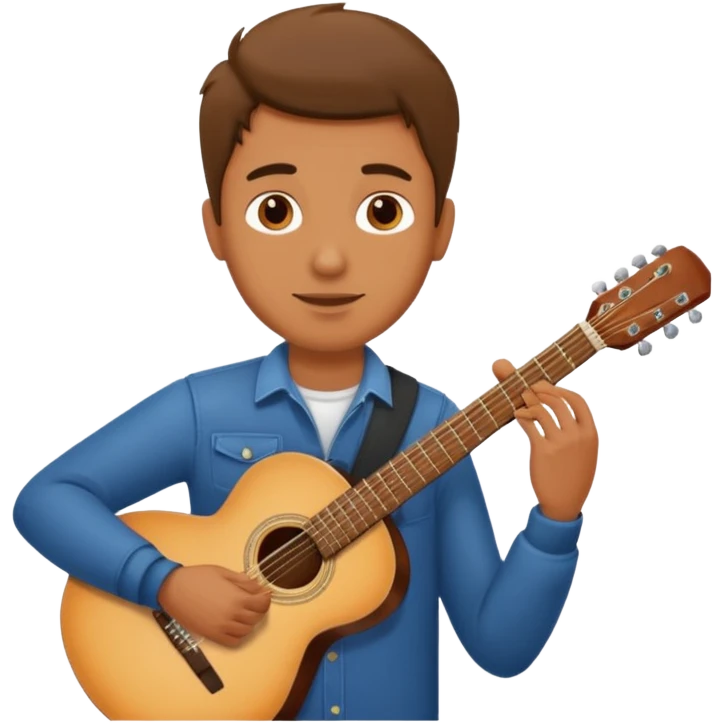 man holding guitar emoji