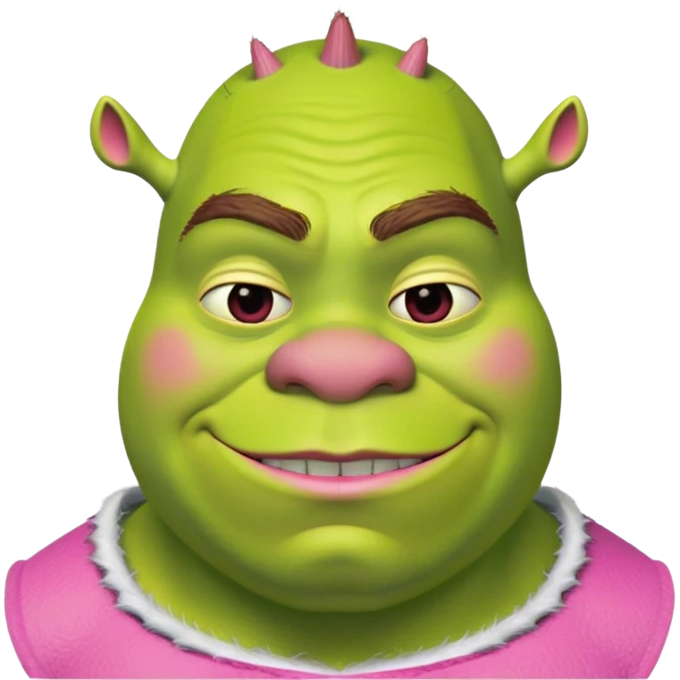 Shrek in pink emoji