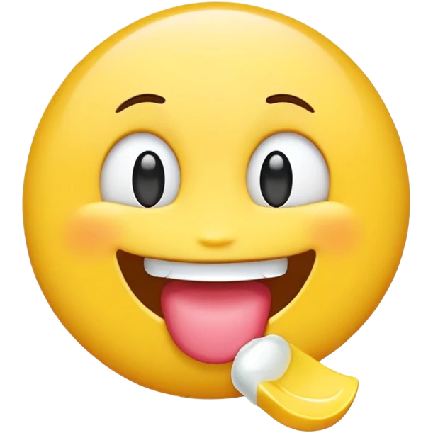  An emoji that’s chewing a gum emoji