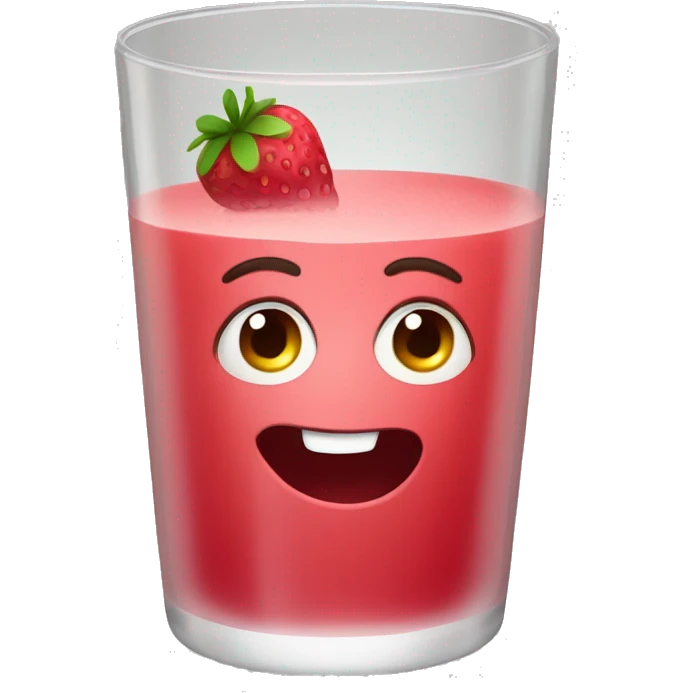 a glass of srawberry juice emoji