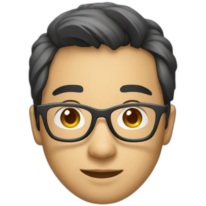 asian software engineer wearing spec emoji