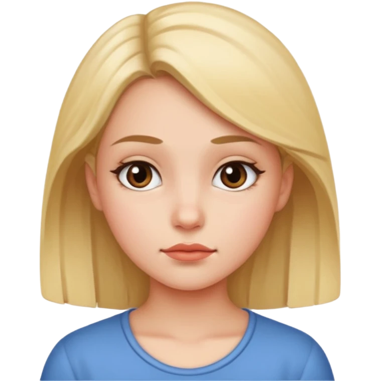 A girl doing a side eye  emoji