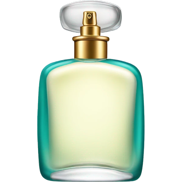 Realistic teal bottle of designer perfume emoji