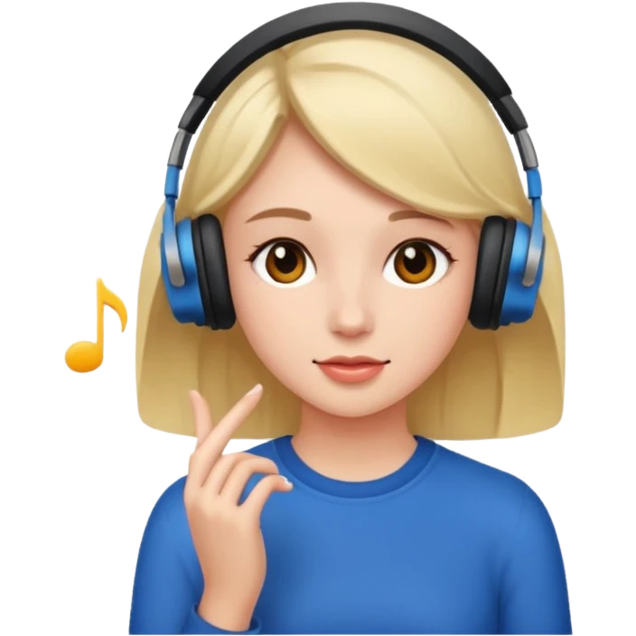 Girl listening music  emoji
