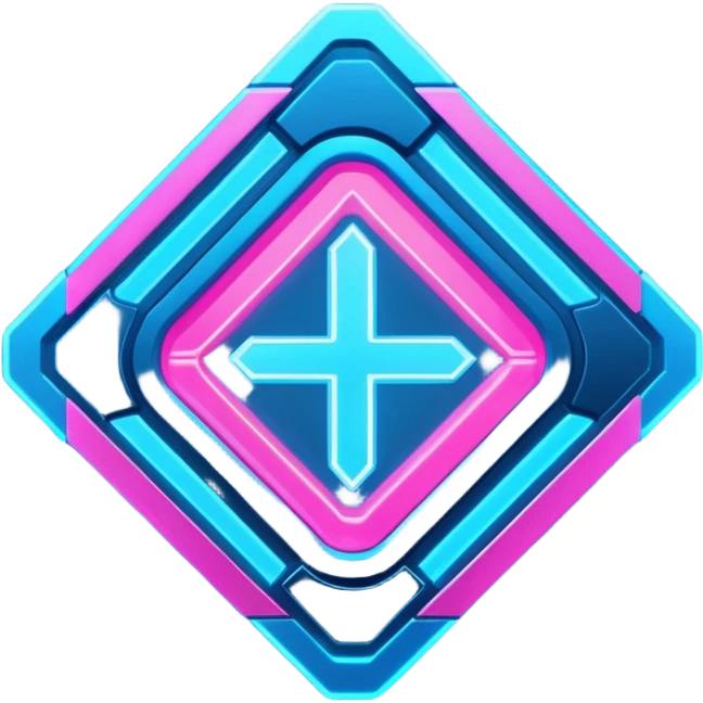 neon cyberpunk-themed icon representing endurance emoji