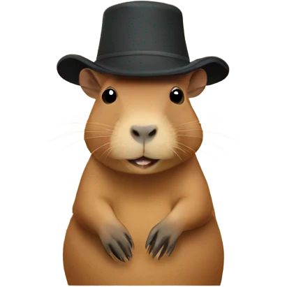 Capybara wearing hat emoji