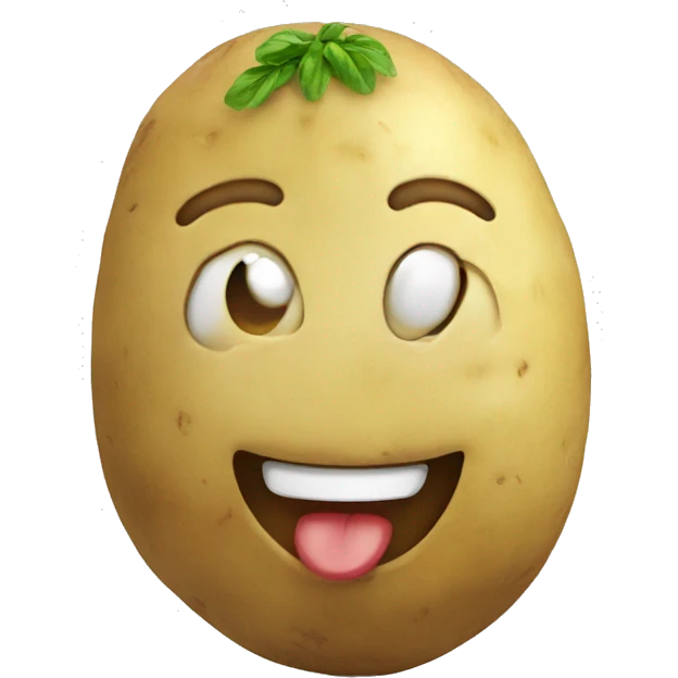 Potato smiling emoji