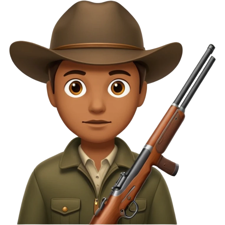 Hunter with a shotgun emoji